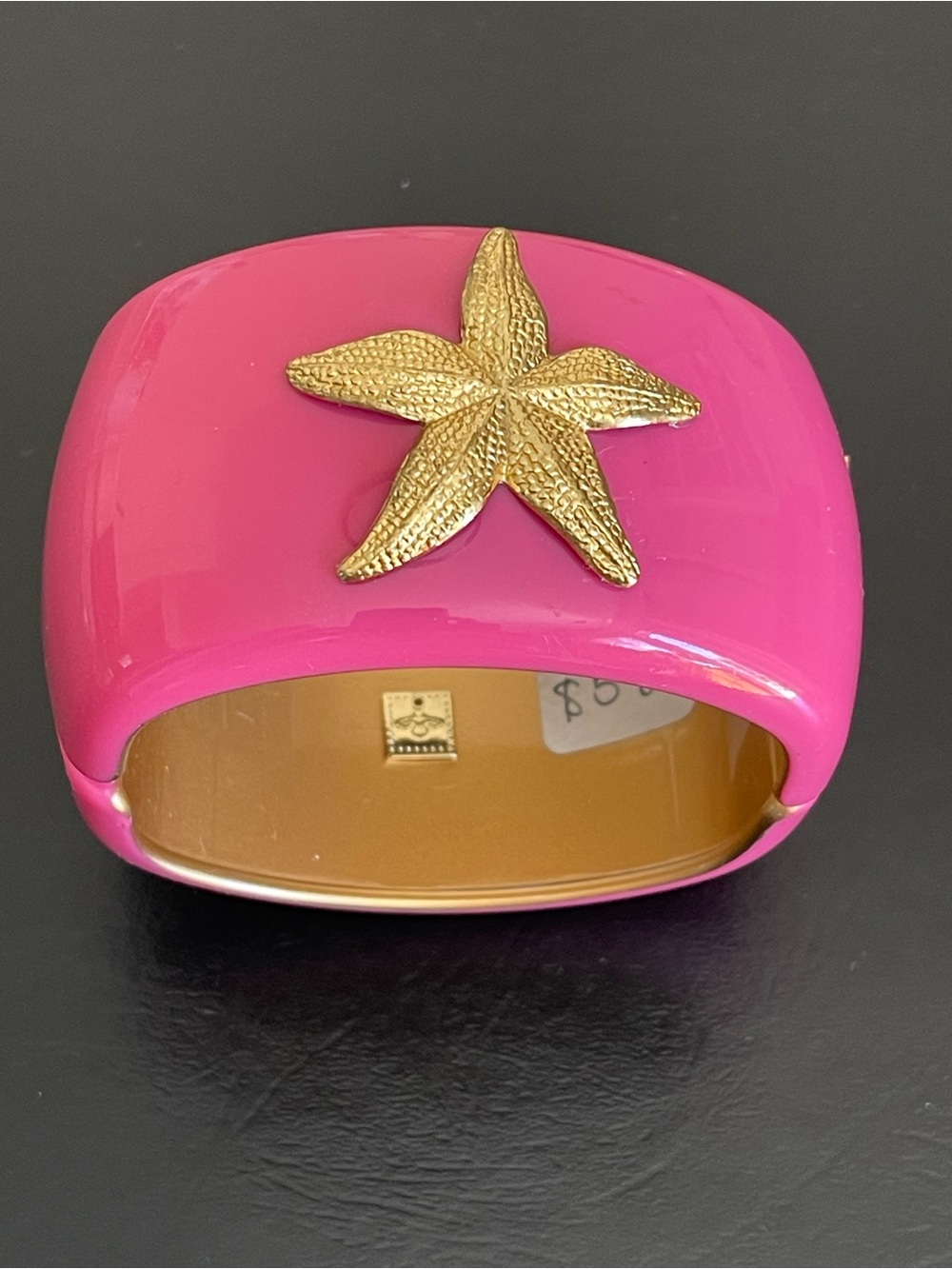 Lisi Lerch hot Pink Gold Starfish bangle Bracelet